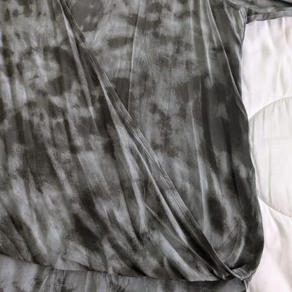 Rails Blouse Women's Large Slate Hillary Crossover Snap Tie-Dye Long Sleeve Top - Picture 14 of 16